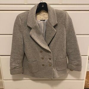 Anthropologie Gray Blazer Small